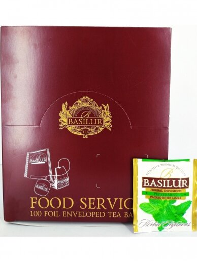 Basilur metų arbata herbal infusion "PEPPERMINT",1.2gr  (100vnt.)