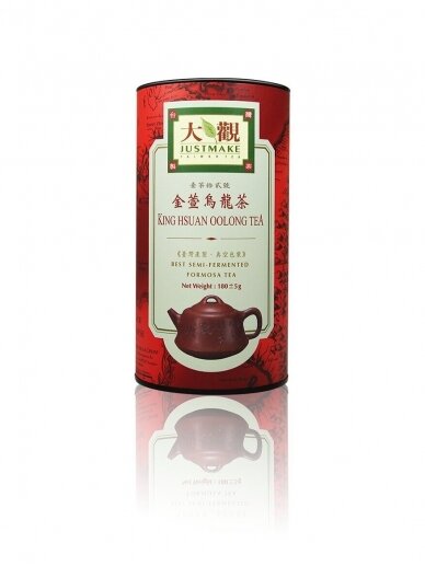 Oolongo arbata JustMake - King Hsuan Oolong Tea 100g. (metal)