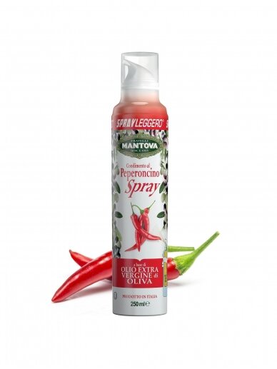 Purškiamas alyvuogių aliejus MANTOVA CHILLI Ex.Virgin olive oil in spray 200ml