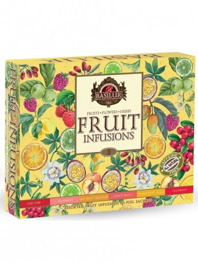 Vaisinių arbatų dovanu rinkinys Basilur Fruit Infusions Vol.III Assorted, 60 vnt